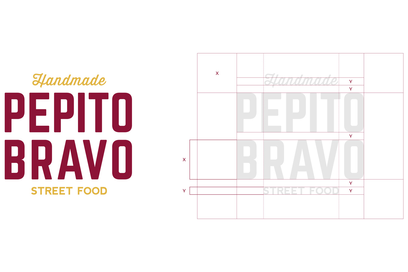 Disseny i construcció del logotip del foodtruck Pepito Bravo.